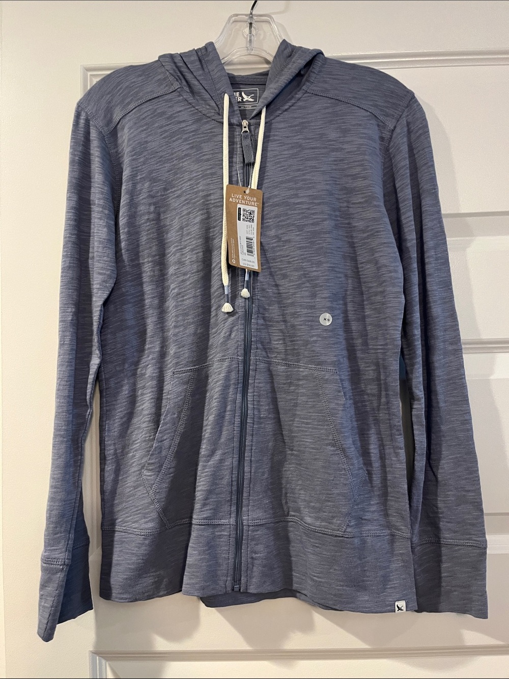 Eddie Bauer long sleeve slub full zip hood purple haze NEW NWT XS